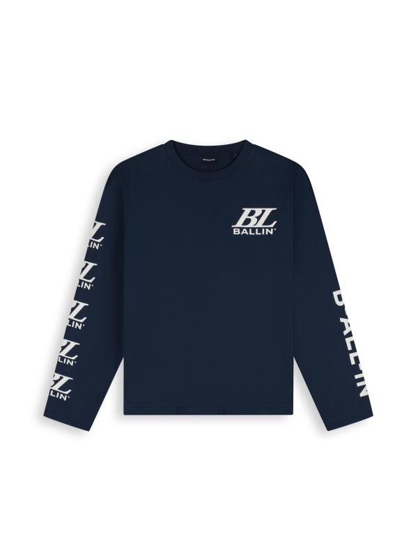 Ballin_T_shirt_LS_navy_blue_Ballin
