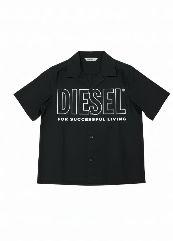 Diesel_overhemd_groot_logo_Zwart_Diesel