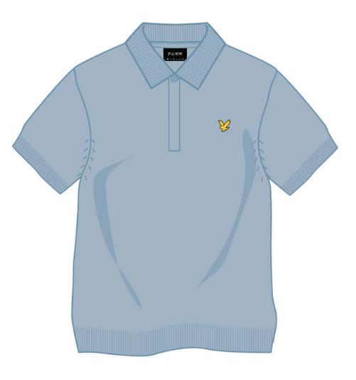 Lyle___Scott_gebreide_polo_Licht_Blauw_Lyle___Scott