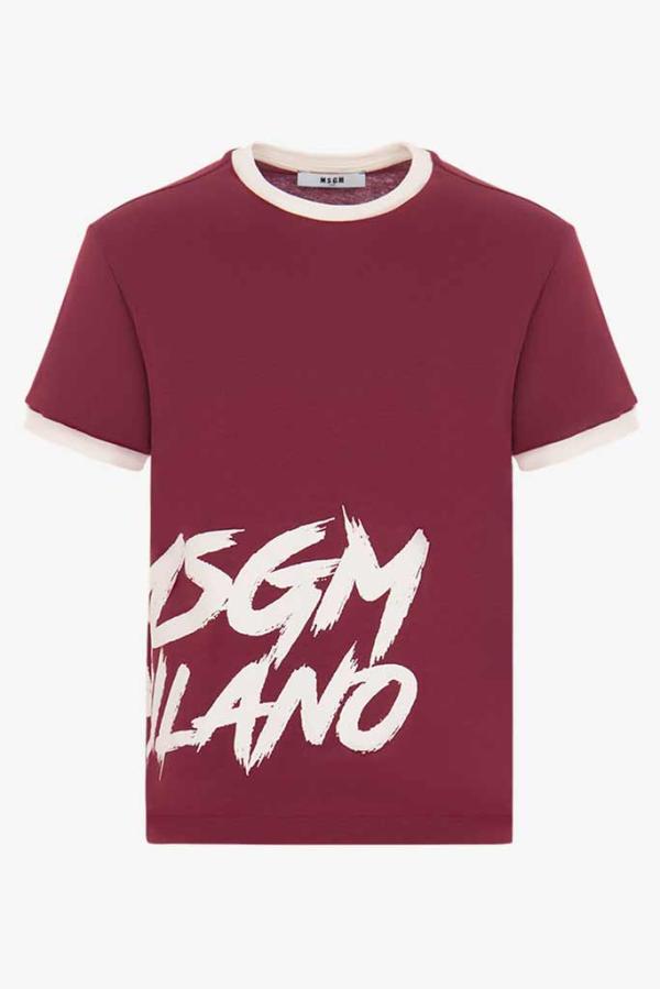 MSGM_T_shirt_Bordeaux_rood_MSGM