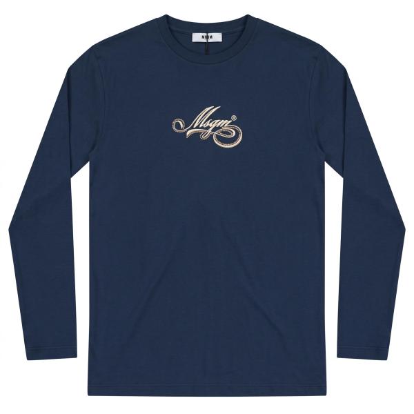 MSGM_T_shirt_LS_navy_blue_MSGM