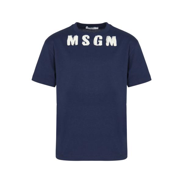 MSGM_T_shirts_navy_blue_MSGM