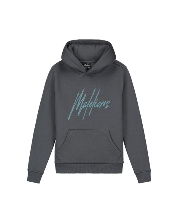 Malelions_hoodie_Striped_Signature_Grijs_Malelions