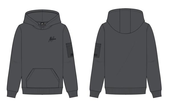 Malelions_hoodie_nylon_pocket_Antraciet_Malelions