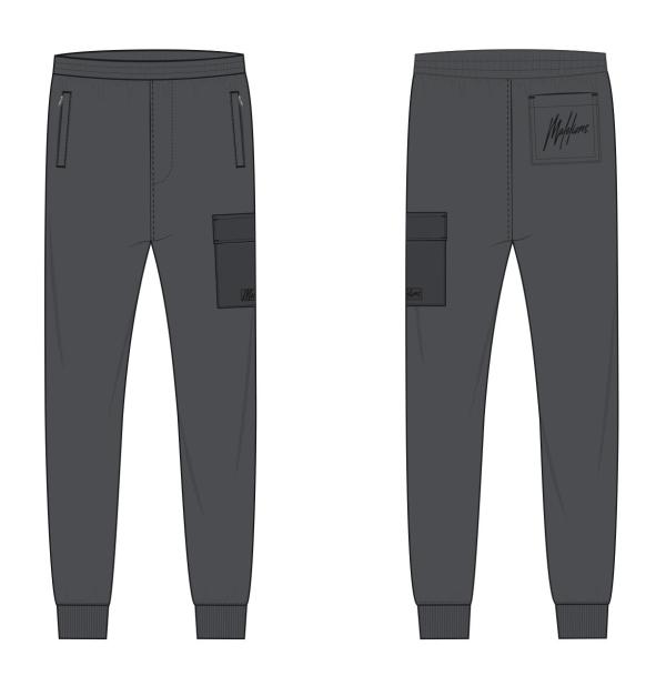 Malelions_joggingbroek_nylon_pocket_Antraciet_Malelions