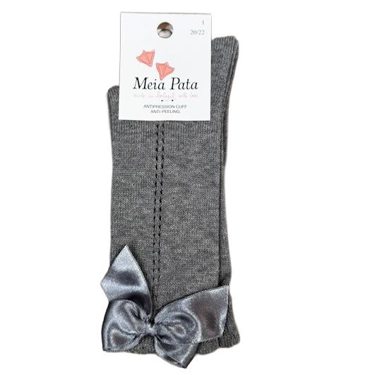 Meia_Peta_knie_kous_strik_grijs_Grijs_Meia_Pata