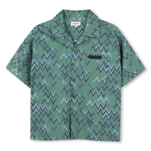 Overhemd_korte_mouwen_Groen_Lanvin