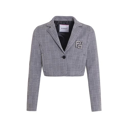 Pinko_Crop_Blazer_Grijs_Pinko