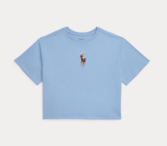 Ralph_Lauren_T_shirt_crop_Licht_Blauw_Ralph_Lauren
