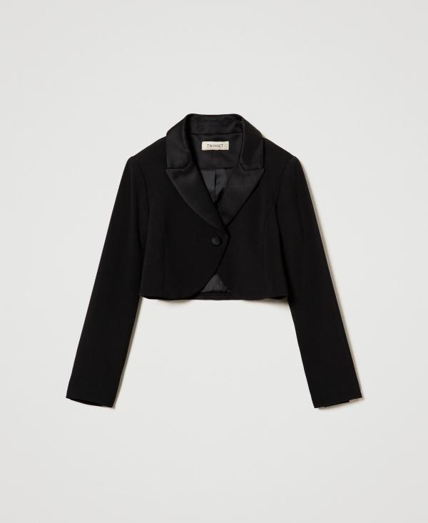 Twinset_blazer_kort_Zwart_Twinset