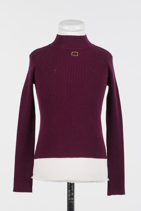 Twinset_coll_trui_Bordeaux_rood_Twinset