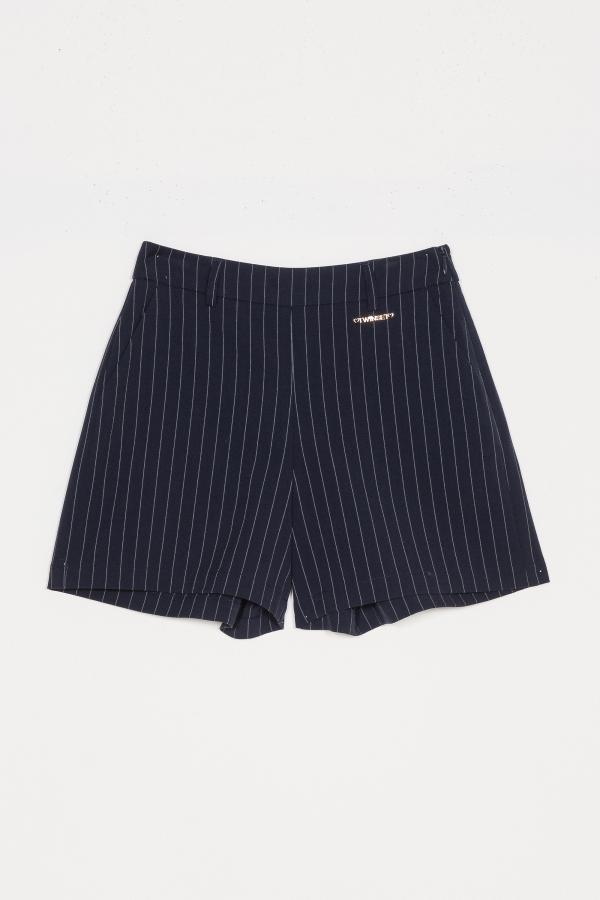 Twinset_short_krijt_streep_navy_blue_Twinset