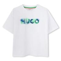 Hugo_T_shirt_wit_met_logo_Zand_HUGO