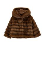 Monnalisa_fake_fur_jas_Bruin_Monnalisa