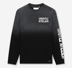 Croyez_T_shirt_LS_Sprayed_Zwart_Croyez