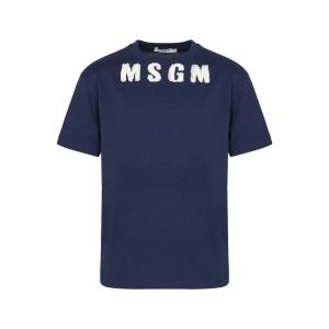 MSGM_T_shirts_navy_blue_MSGM
