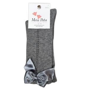 Meia_Peta_knie_kous_strik_grijs_Grijs_Meia_Pata