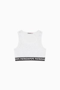 Patrizia_Pepe_strass_Crop_top__Wit_Patrizia_Pepe