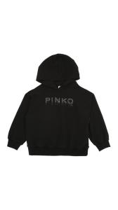 Pinko_hoodie_met_strass_Zwart_Pinko