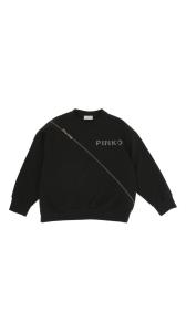 Pinko_sweater_met_rits_decoratie_Zwart_Pinko