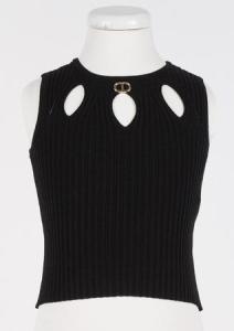 Twinset_top_gebreid_Zwart_Twinset